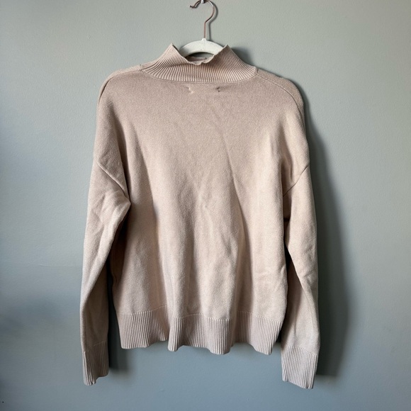 OAK + FORT Beige Turtleneck Sweater - Picture 3 of 5